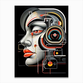 Abstract Illustration Of A Woman And The Cosmos 41 Canvas Print