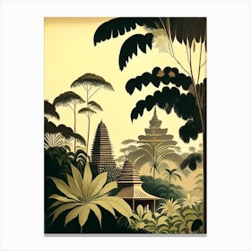 Bali Indonesia Rousseau Inspired Tropical Destination Canvas Print