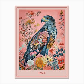Floral Animal Painting Eagle 1 Poster Canvas Print