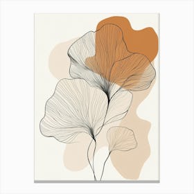 Abstract Ginkgo Leaves Canvas Print