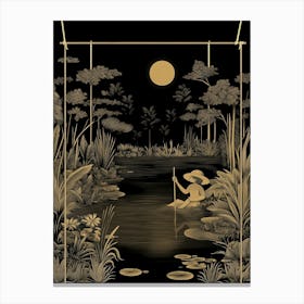 Chinese Water Lily Art Canvas Print