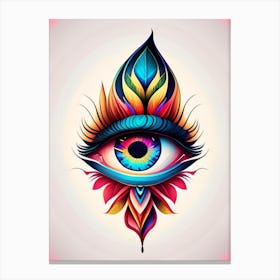 Perception, Symbol, Third Eye Tattoo 3 Canvas Print