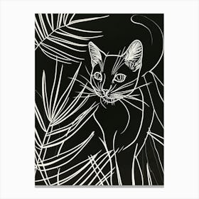 Balinese Cat Minimalist Illustration 1 Canvas Print