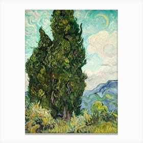 Cypress Trees Canvas Print