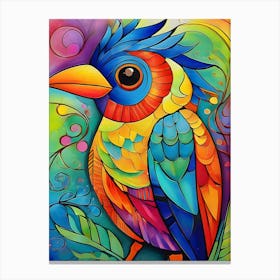 Colorful Bird-Reimagined 7 Canvas Print