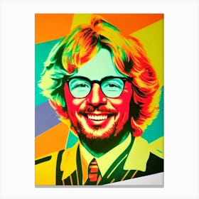 John Denver Colourful Pop Art Canvas Print