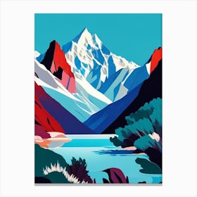 Los Glaciares National Park Argentina Pop Matisse Canvas Print