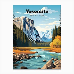 Yosemite National Park California Camping Travel Art Canvas Print