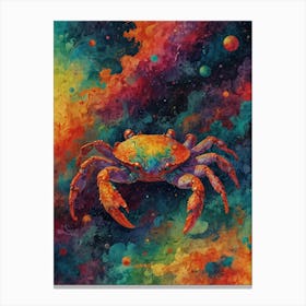 Crab In Space Canvas Print