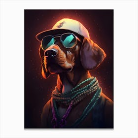 American English Coonhound Dog Canvas Print