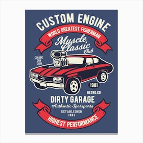 Muscle Classic Car Club 1 Canvas Print