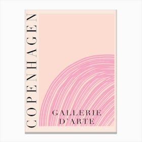 Copenhagen Abstract Pink Beige Canvas Print