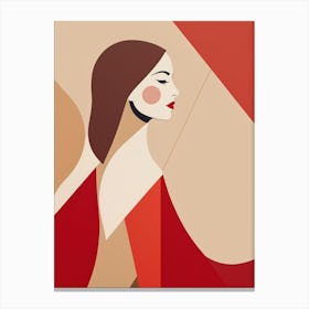 Abstract Portrait Of A Woman Canvas Print