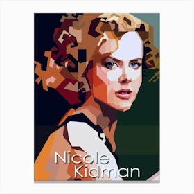 Nicole Kidman Hollywood Actress Retro Style Canvas Print