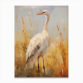 Bird Painting Crane 1 Canvas Print
