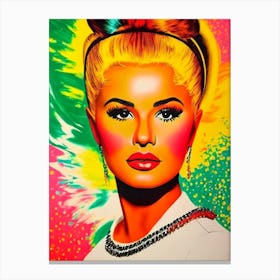 Selena Colourful Pop Art Canvas Print