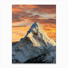 Everest At Sunset Canvas Print