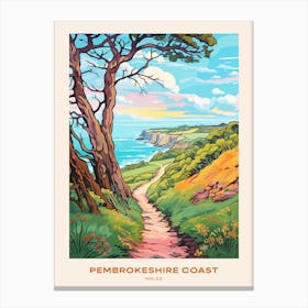 Pembrokeshire Coast Wales 1 Hike Poster Canvas Print
