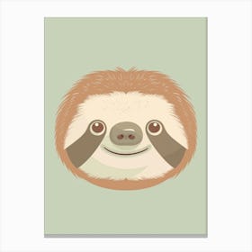 Cute Sloth 3 Canvas Print