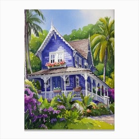 Blue House 10 Canvas Print