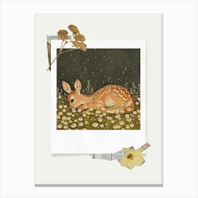 Scrapbook Fawn Fairycore Painting 7 Canvas Print