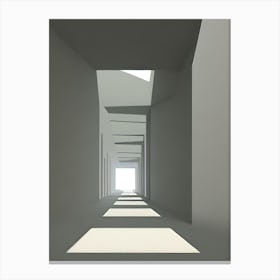 Abstract Corridor With Light Canvas Print