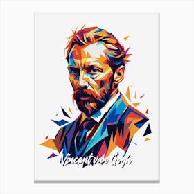 Vincent Van Gogh Portrait WPAP Pop Art Canvas Print