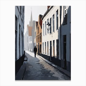 Street In Bruges Canvas Print