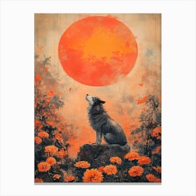 Wolf In The Sun Canvas Print