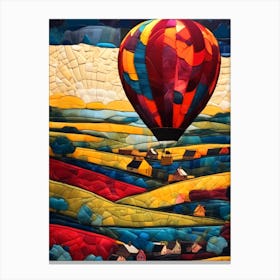 Over the Countryside Hot Air Balloon Canvas Print