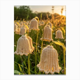 Lily Of The Valley Knitted In Crochet 3 Canvas Print
