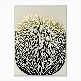 Acropora Intermedia Ii Linocut Canvas Print