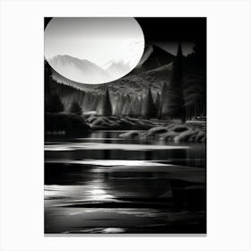 Moonlight Over A Lake Canvas Print