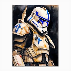 Captain Rex Star Wars Painting (21) Canvas Print
