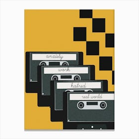 Tape Cassette Vhs Music Retro Vintage Old Canvas Print