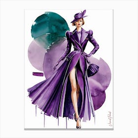 Purple Fashionista Canvas Print