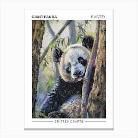 Giant Panda Pastel Watercolour 4 Poster Stampe su tela