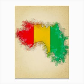 Guinea Flag Vintage Canvas Print