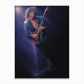 Superstars Of Brian May Play Guitar In A Skateboard Canvas Print