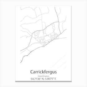 Carrickfergus,United Kingdom Minimalist Map Toile