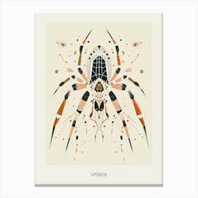 Colourful Insect Illustration Spider 1 Poster Canvas Print