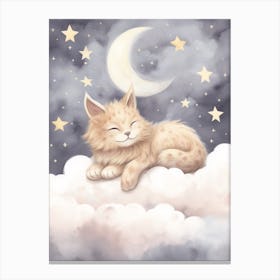 Sleeping Baby Lynx Canvas Print