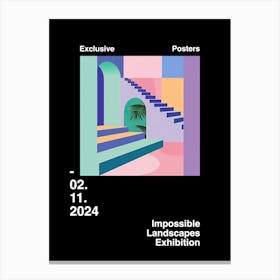 Impossible Landscapes Exhibition Archive Poster 14 Canvas Print