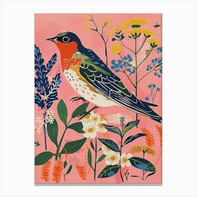 Spring Birds Swallow 6 Canvas Print