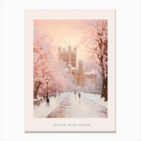 Dreamy Winter Painting Poster Windsor United Kingdom 1 Canvas Print