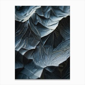 Crinkled Patterned Paper Close Up Texture Revealing Abstract Creases Interplay Of Shadows And Ligh Canvas Print