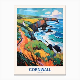 Cornwall England 20 Uk Travel Poster Canvas Print