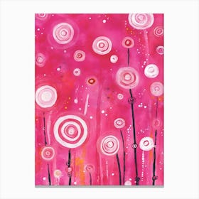 Pink Dandelions Canvas Print