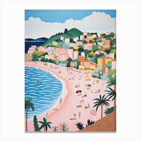 Playa De Las Teresitas, Tenerife, Spain, Matisse And Rousseau Style 4 Canvas Print