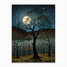 William Morris Moonlight In The Woods 108 Canvas Print